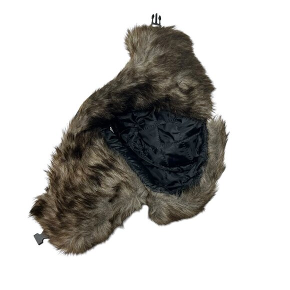 Pittsburgh Penguins Hockey Fights Cancer Trapper Hat Cap Faux Fur SGA 2023 Plaid - Picture 11 of 11